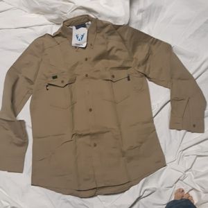 NEW with Tags Workrite FR HRC1 Khaki LS Shirt